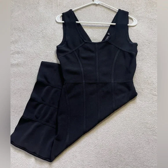 BCBGMAXAZRIA Makenna princess seam sheath dress | Black - Picture 2 of 6